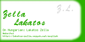 zella lakatos business card